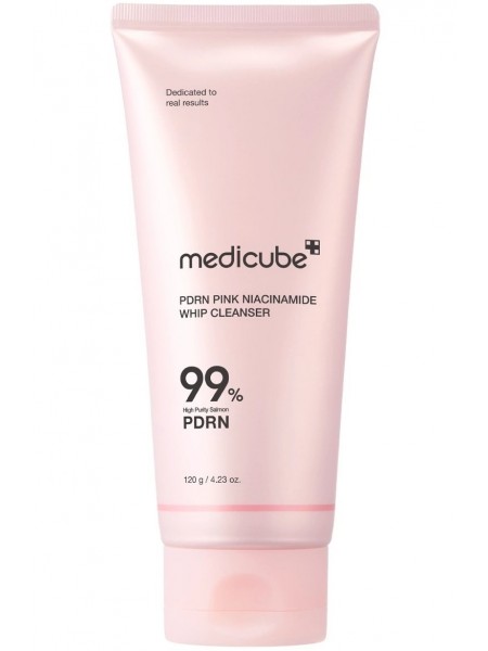 Пенка с ПДРН для глубокого очищения пор PDRN Pink Niacinamide Whip Cleanser 120 гр "Medicube"