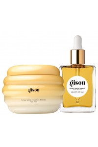 Набор мини-форматов для блеска, питания и аромата волос.Gisou Instant Hair Therapy Duo 75/20ml "gisou"