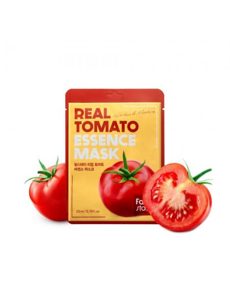 Тканевая маска с экстрактом томата  23 мл Real Essence Mask Tomato "Farm Stay"