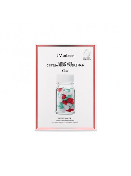 Целлюлозная маска с экстрактом ценцеллы DERMA CARE CENTELLA REPAIR CAPSULE MASK CLEAR,  "JMsolution"