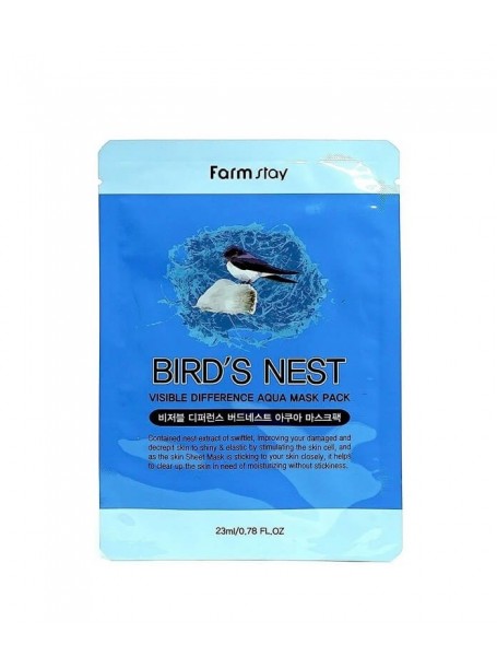 Тканевая маска для лица Bird's Nest, 23 г "Farm Stay"