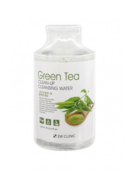 Очищающая вода Green Tea, 500 мл "3W Clinic"