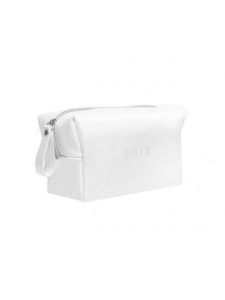 Косметичка белая с перламутром White pearl cosmetic bag "Shik"