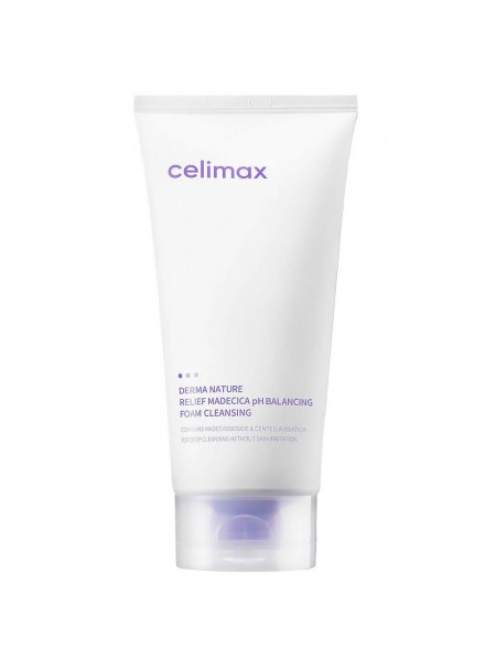 Слабокислотная очищающая пенка Derma Nature Relief Madecica pH Balancing Foam Cleansing "Celimax "