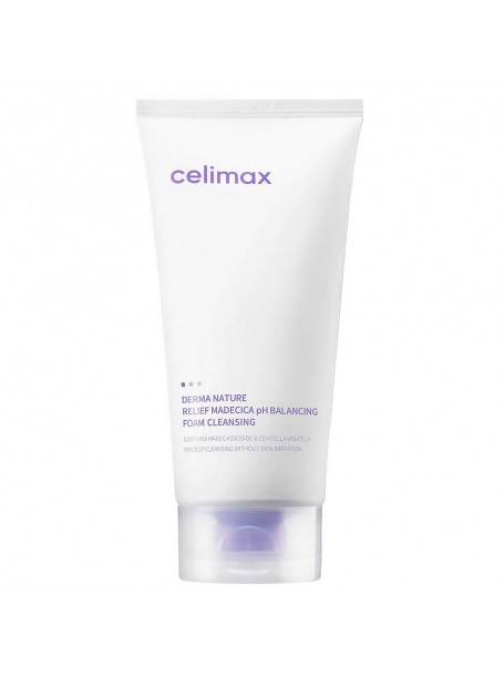 Слабокислотная очищающая пенка Derma Nature Relief Madecica pH Balancing Foam Cleansing "Celimax "