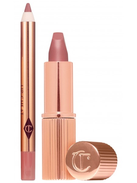 Набор  Mini Pillow Talk Lipstick & Liner Set Pillow Talk "Charlotte Tilbury"