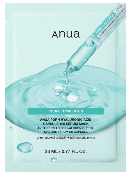 Тканевая маска с ПДРН и гиалуроновой кислотой Anua PDRN Hyaluronic Acid Capsule 100 Serum Mask Sheet"Anua"