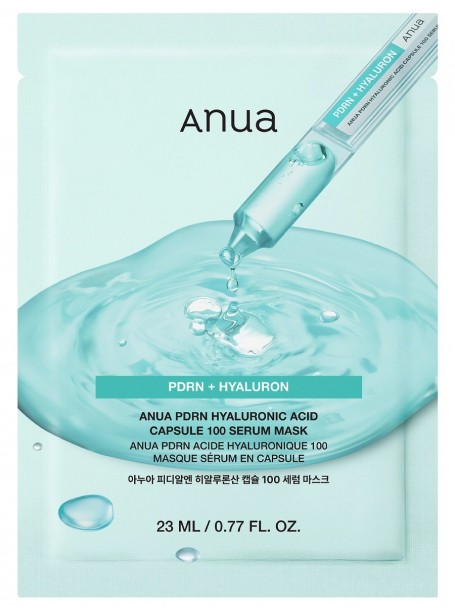 Тканевая маска с ПДРН и гиалуроновой кислотой Anua PDRN Hyaluronic Acid Capsule 100 Serum Mask Sheet"Anua"