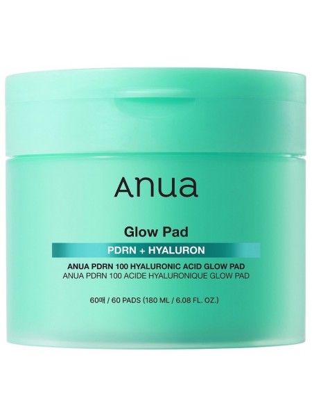Увлажняющие пэды с ПДРН и гиалуроновой кислотой Anua PDRN 100 Hyaluronic Acid Glow Pad 180мл  "Anua"