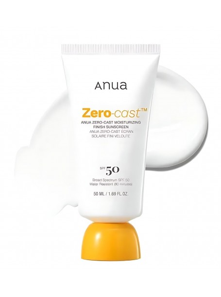 Увлажняющий солнцезащитный крем Zero-Cast Moisturizing Finish Sunscreen SPF50"Anua"