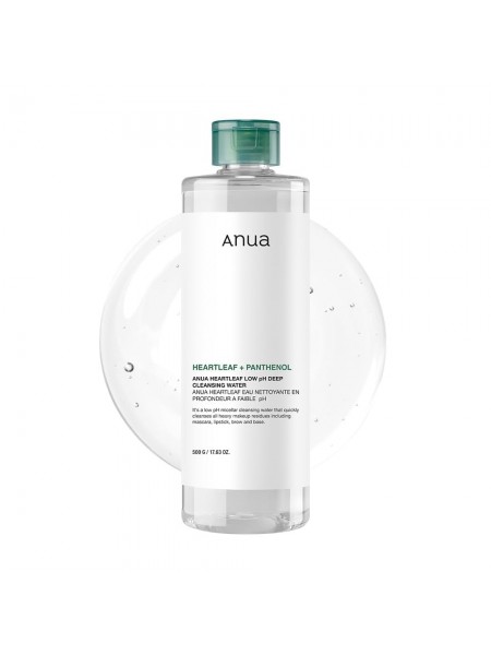 Мицеллярная вода с хауттюйнией для снятия макияжа Heartleaf 87 Low pH Deep Cleansing Water "Anua"