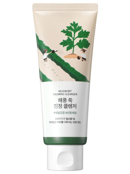 Успокаивающая пенка для умывания с экстрактом полыни Mugwort Calming Cleanser 150 мл "Round Lab"