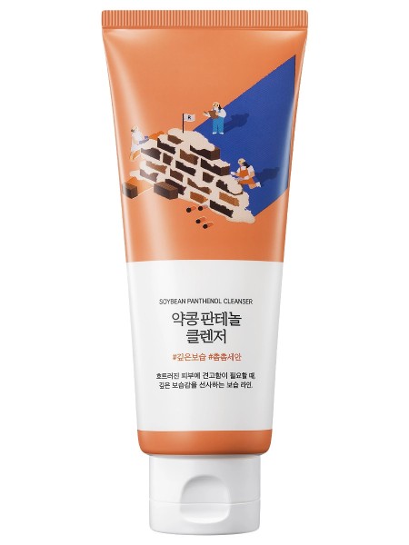 Пенка для умывания с чёрной соей и пантенолом Soybean Panthenol Cleanser 150 мл "Round Lab"