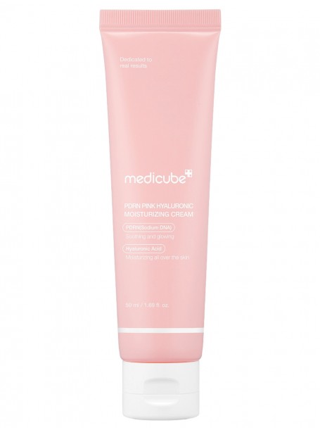 Пептидный крем с ПДРН и гиалуроновой кислотой PDRN Pink Hyaluronic Moisturizing Cream 50 мл "Medicube"