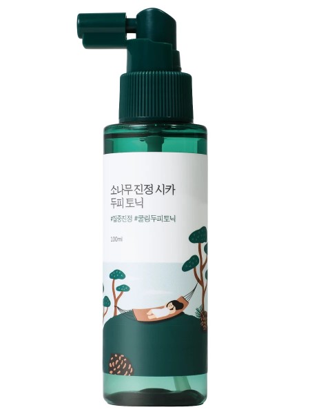 Тоник для кожи головы с экстрактами сосны и центеллы Pine Calming Cica Scalp Tonic 100 мл "Round Lab"