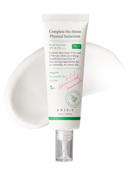 Лёгкий минеральный санскрин Complete No-Stress Physical Sunscreen V. 3 SPF50+ PA++++ "AXIS-Y"