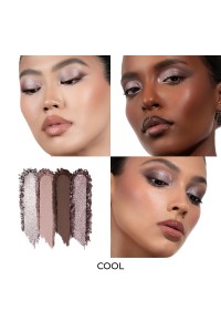 Компактная палетка теней для век Luxe Glam Compact Quad Eyeshadow Palette in Cool "NATASHA DENONA"