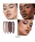 Компактная палетка теней для век Luxe Glam Compact Quad Eyeshadow Palette in Cool "NATASHA DENONA"