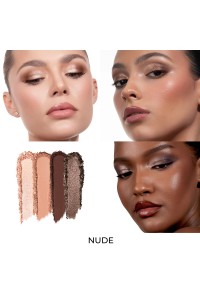 Компактная палетка теней для век Luxe Glam Compact Quad Eyeshadow Palette in Nude "NATASHA DENONA"