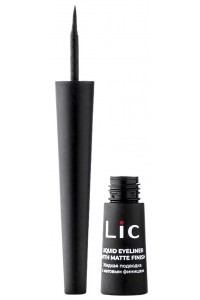 Подводка жидкая для глаз черная матовая Liquid Eyeliner Black Matte, 2.5мл "LIC"