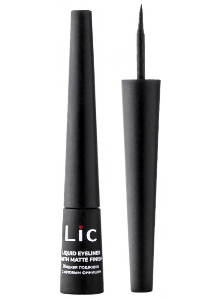 Подводка жидкая для глаз черная матовая Liquid Eyeliner Black Matte, 2.5мл "LIC"