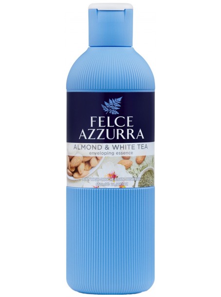 Парфюмированный гель для ванны и душа Almond and White Tea Enveloping Essence Perfumed Body Wash 650 мл "Felce Azzurra"