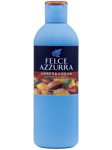Парфюмированный гель для ванны и душа  Amber & Argan 650 мл "Felce Azzurra"