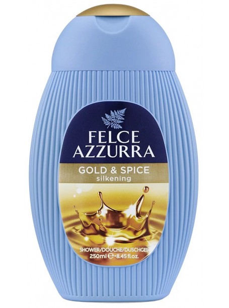 Парфюмированный гель для ванны и душа  Gold & Spice 250 мл "Felce Azzurra"
