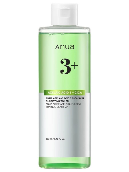 Успокаивающий тонер с 3% азелаиновой кислоты Azelaic 3 Cica Skin Clarifying Toner 250 мл"Anua"