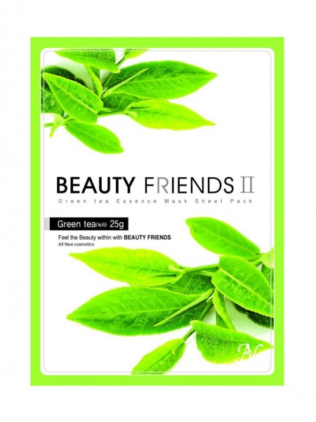 Маска тканевая Essence Mask Sheet Pack Green Tea (Зеленый чай)  "Beauty Friends"