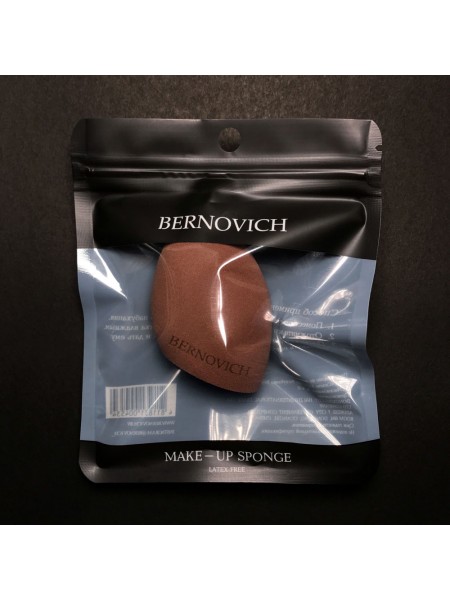 Спонж косметический срезанная капля (Коричнеый) "Bernovich"
