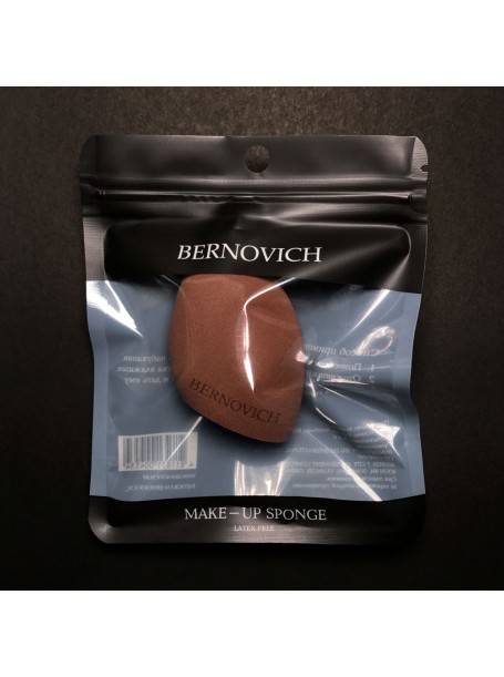 Спонж косметический срезанная капля (Коричнеый) "Bernovich"