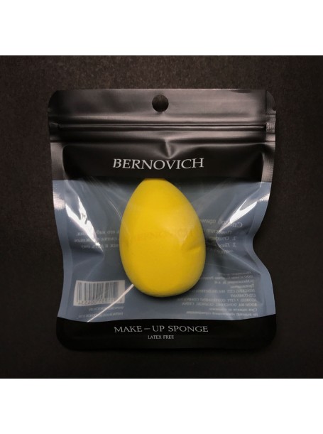 Спонж косметический  капля (Желтый) "Bernovich"