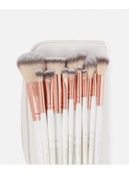 Набор кистей в косметичке Rosé Romance - 12 Piece Brush Set With Cosmetic Bag "BH Cosmetics"