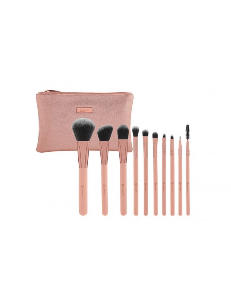 Набор кистей 10 шт в косметичке Pretty in Pink – 10 Piece Brush Set with Cosmetic Bag "BH Cosmetics"