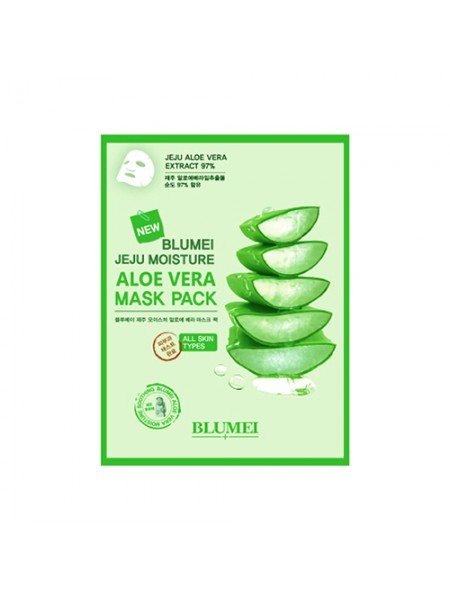 Маска тканевая с алоэ JEJU MOISTURE ALOE VERA MASK PACK "Blumei"