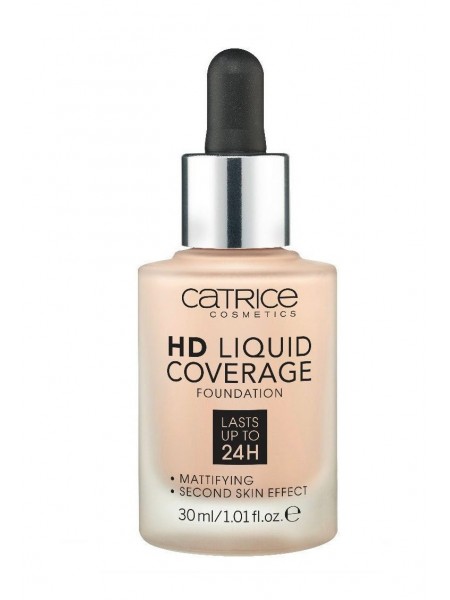 Тональная основа  HD Liquid Coverage Foundation 30 мл  "Catrice"