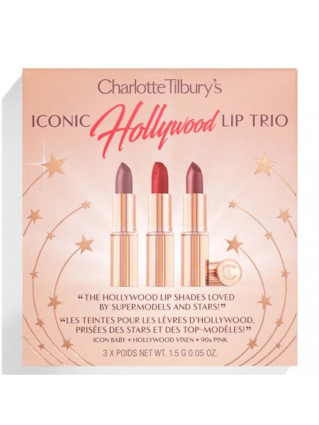 Трио мини-помад Charlotte's Iconic Hollywood Lip Trio
