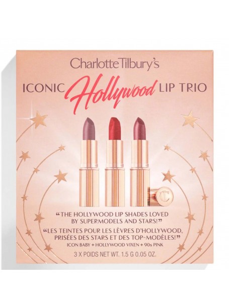 Трио мини-помад Charlotte's Iconic Hollywood Lip Trio