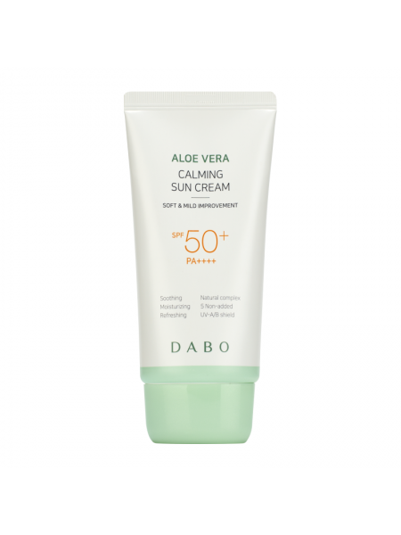 Крем для лица солнцезащитный АЛОЕ ВЕРА успокаивающий Aloe Vera Calming Sun Cream SPF50+ PA++ "DABO "