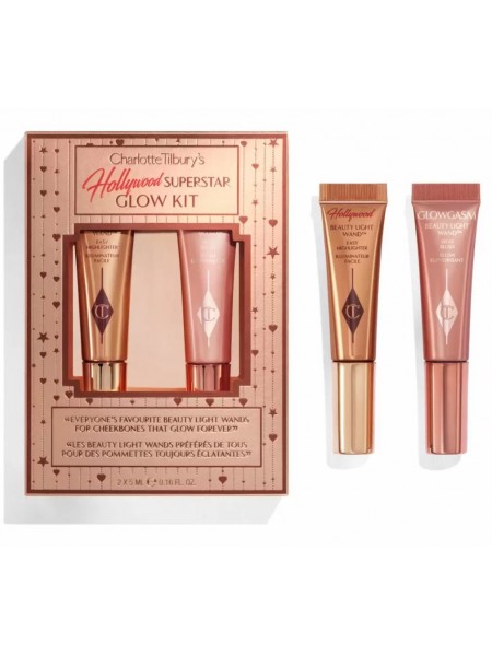 Набор кремовых мини-хайлайтера 5мл и мини-румян 5мл Hollywood Superstar Glow Kit "Charlotte Tilbury"