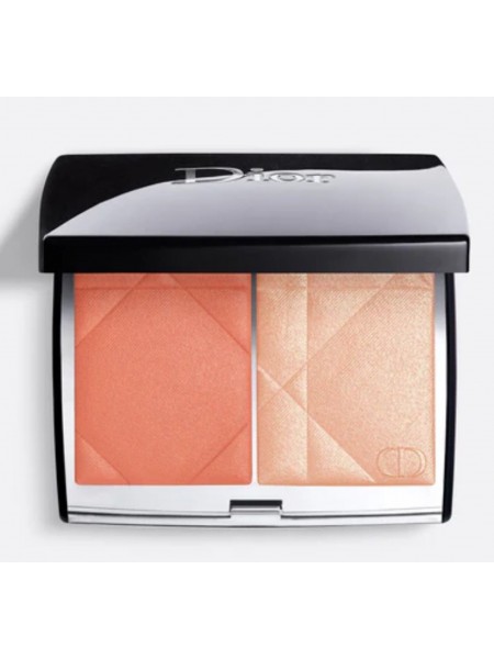 Палитра 2 в 1 Румяна+Хайлайтер Forever Rouge Blush Colour & Glow - Multifunctional face make-up palette  457 Diorette, 8 g "Dior"