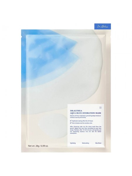 Увлажняющая тканевая маска с азуленом и агавой Aqua Blue Hydration Mask " Dr. Althea"