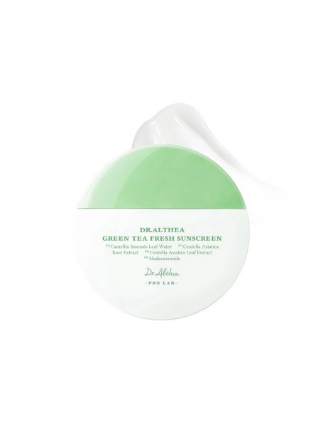 Легкий солнцезащитный крем для чувствительной кожи Green Tea Fresh Sunscreen SPF 50+PA++++, 45 мл " Dr. Althea"