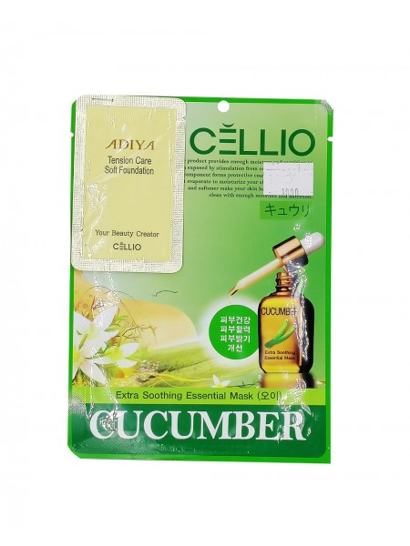 Тканевая маска Cucumber, 25мл  "Dr.Cellio"
