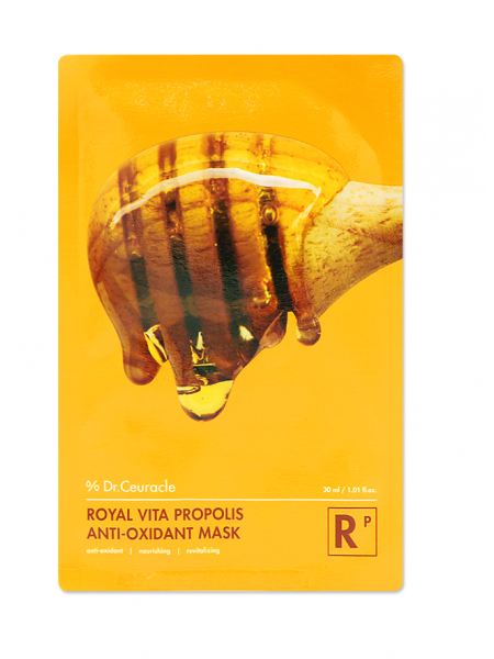 Тканевая маска для лица с экстрактом прополиса  Royal Vita Propolis Antioxidant Mask "Dr.Ceuracle"