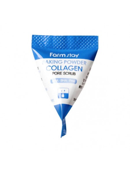 Скраб для лица 1 шт с содой и коллагеном FarmStay Baking Powder Collagen Pore Scrub, 7г "Farm Stay"