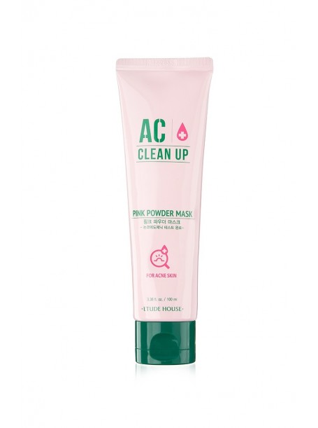 Маска для проблемной кожи AC Clean Up Pink Powder Mask, 100 мл, с дозатором "Etude House "
