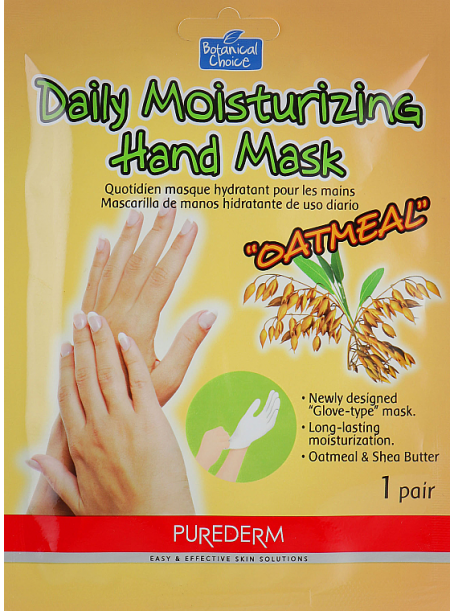 Маска-перчатки для рук  Daily Moisturizing Hand Mask Oatmel ультра увлажняющая на "Purederm"