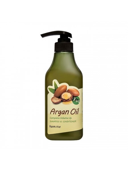 Шампунь-кондиционер с аргановым маслом  Argan Oil Complete Volume Up Shampoo And "Farm Stay"